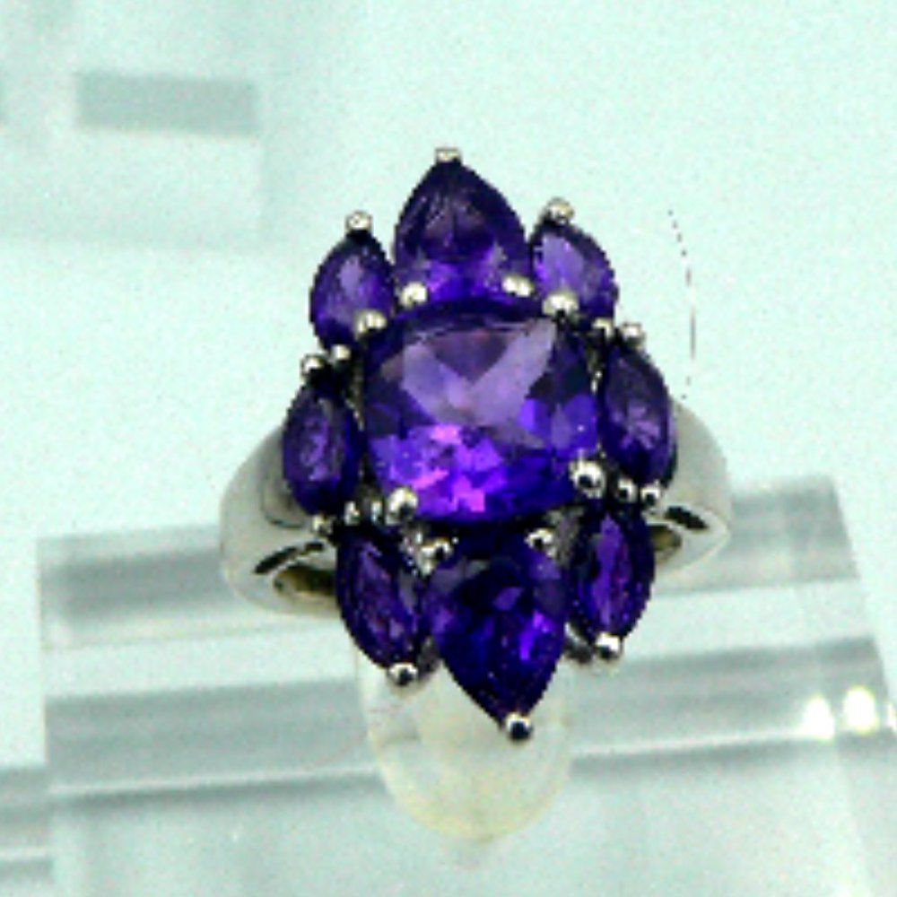 Sz 6 Genuine Lusaka Amethyst Ring NWOT